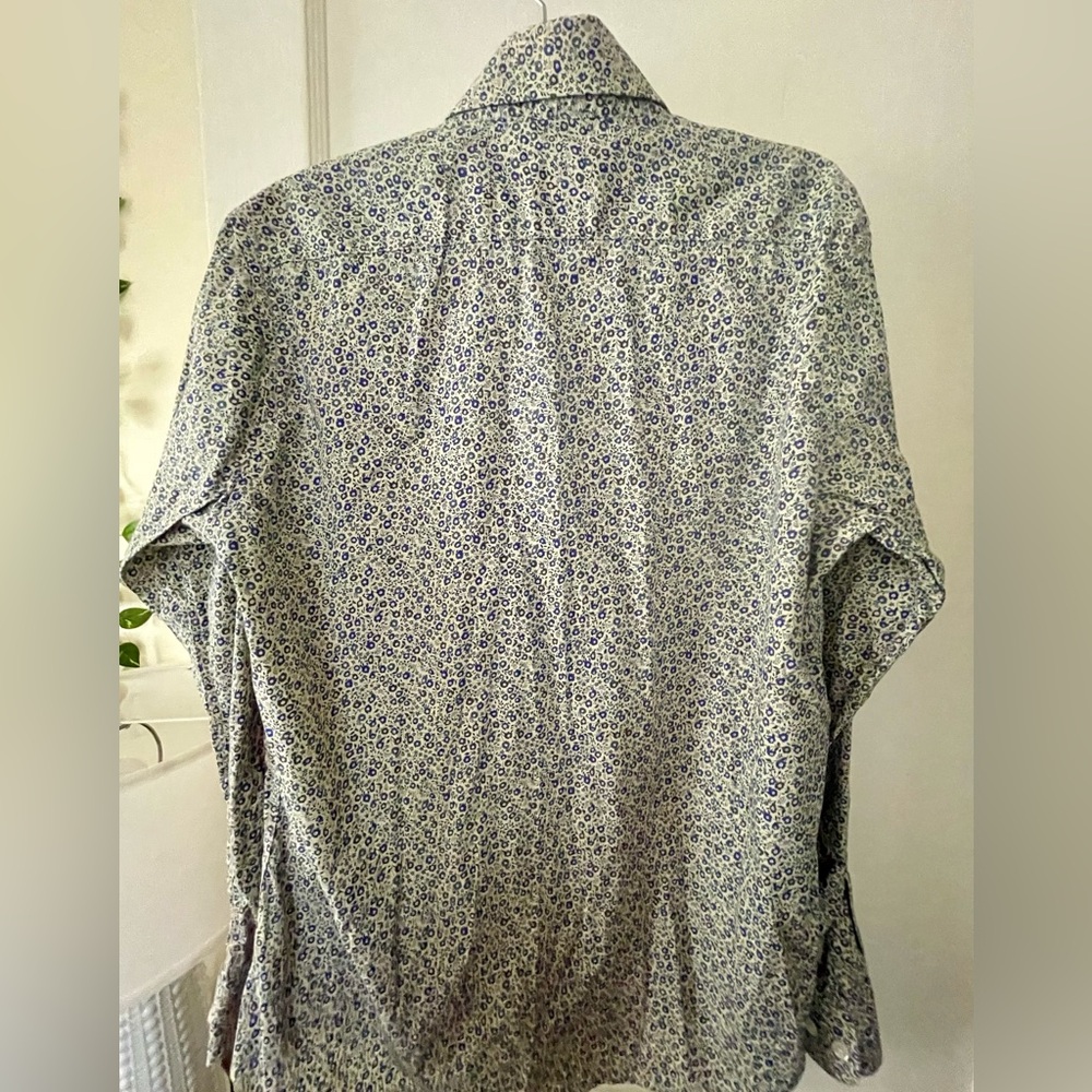 Saks Fifth Avenue button down Floral long sleeve Shirt Mens Womens Unisex trendy - Picture 4 of 6